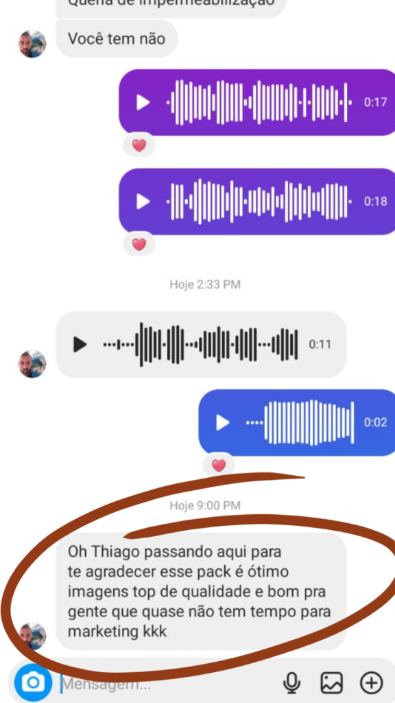 Depoimento de cliente do Pack Anúncios Prontos 3.0
