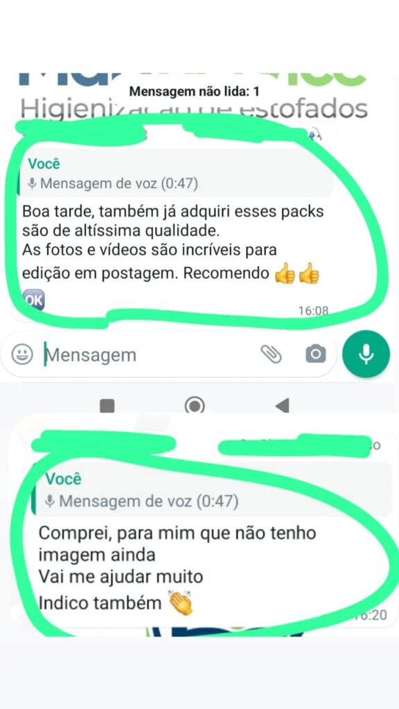 Depoimento de cliente do Pack Anúncios Prontos 3.0